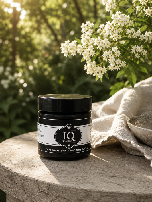 Whipped Tallow Cream – Unscented | Pure, Halal, Grass-Fed Skinfoo 60 ml - Raw Honey